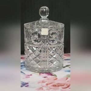 Fifth Avenue Twenty Four Percent Lead Crystal Canister.